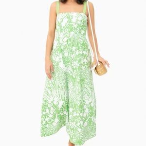 Tuckernuck Green Grass Floral Maxi Dress XXL